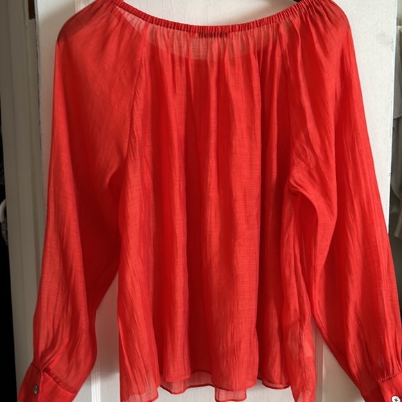 Gorgeous Sheer Red Douchanglee Blouse. Size 38 EU. - Picture 4 of 7